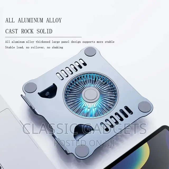 Foldable Laptop Tablet Stand With Cooling Fan