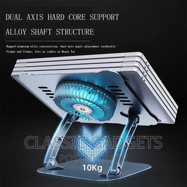 Foldable Laptop Tablet Stand With Cooling Fan
