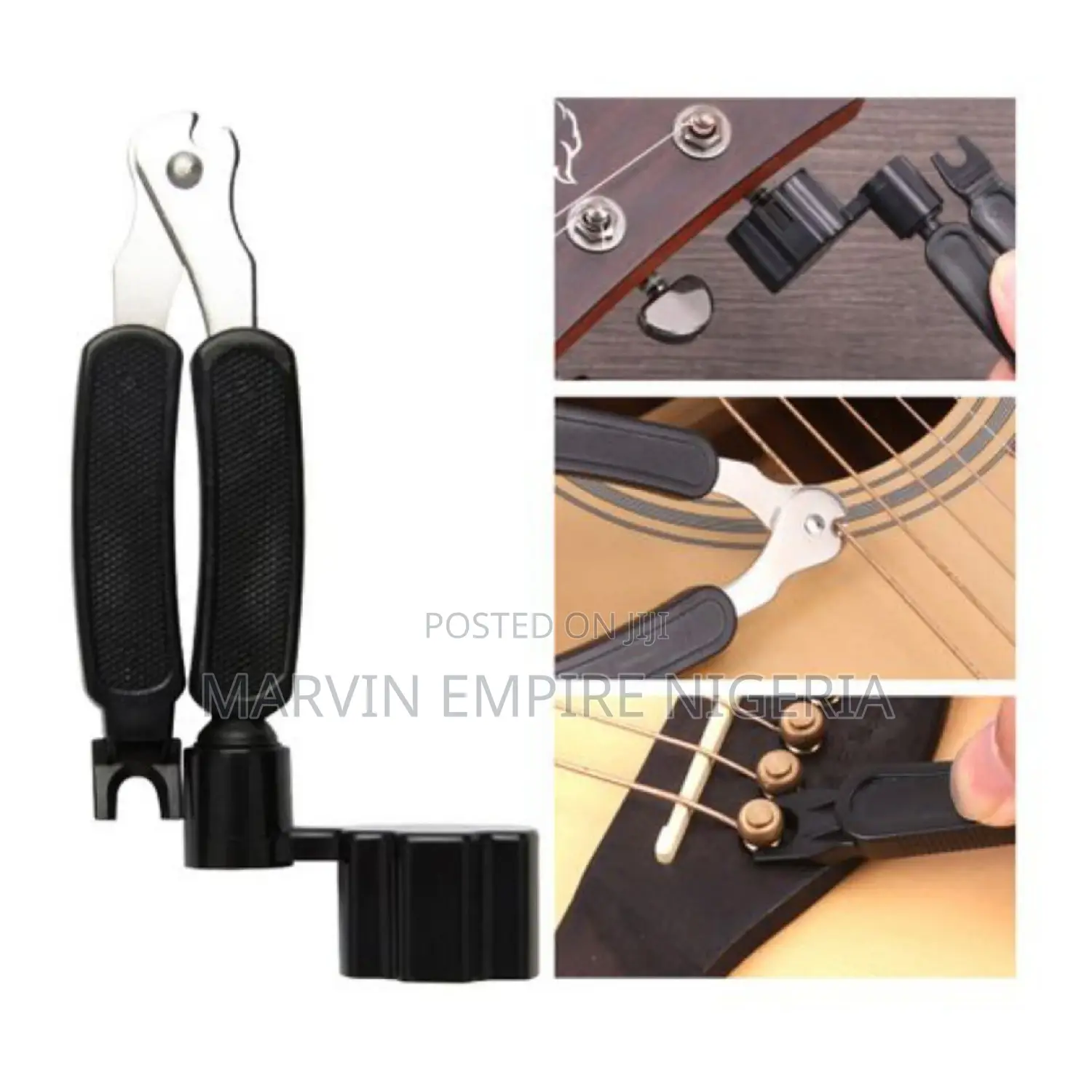 3 in 1 Guitar Peg Winder, Bridge Pin Puller String Cutter