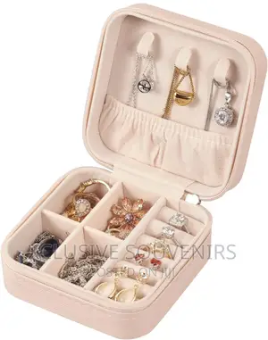 Mini Leather Travel Jewelry Box for Ring, Pendant, Earring