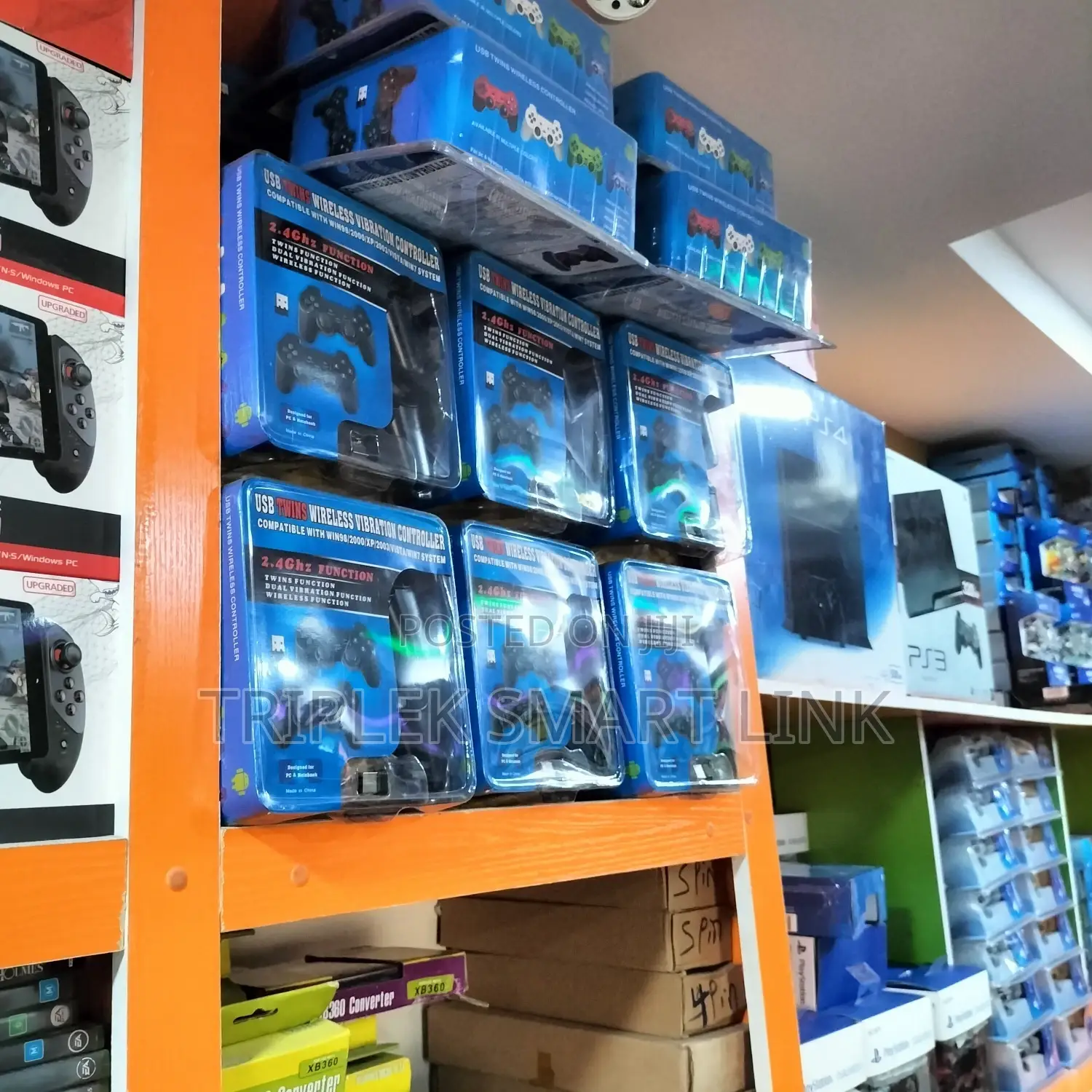 USB Twin Wireless Vibration Game Controller