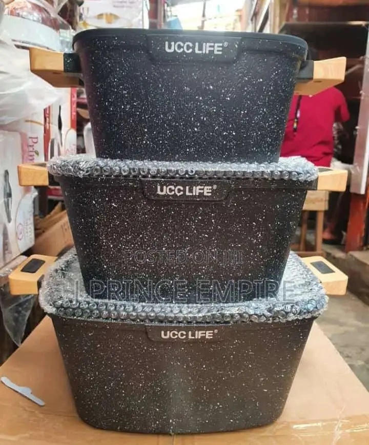 Die-Casting 6 PLS Cookware Set With Granite Coating
