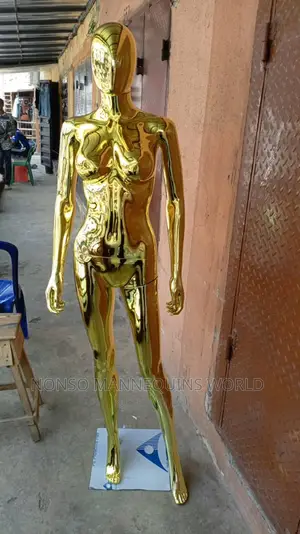 Size 8 Body Female Gold Chrome Mannequin
