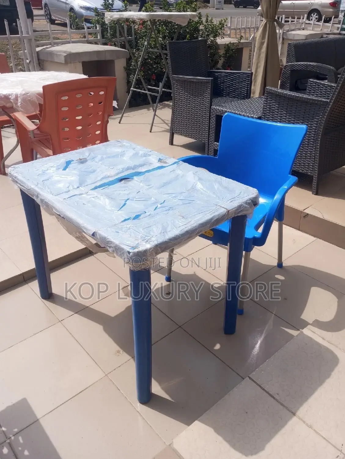 A Quality a One Plastic Table and Chair