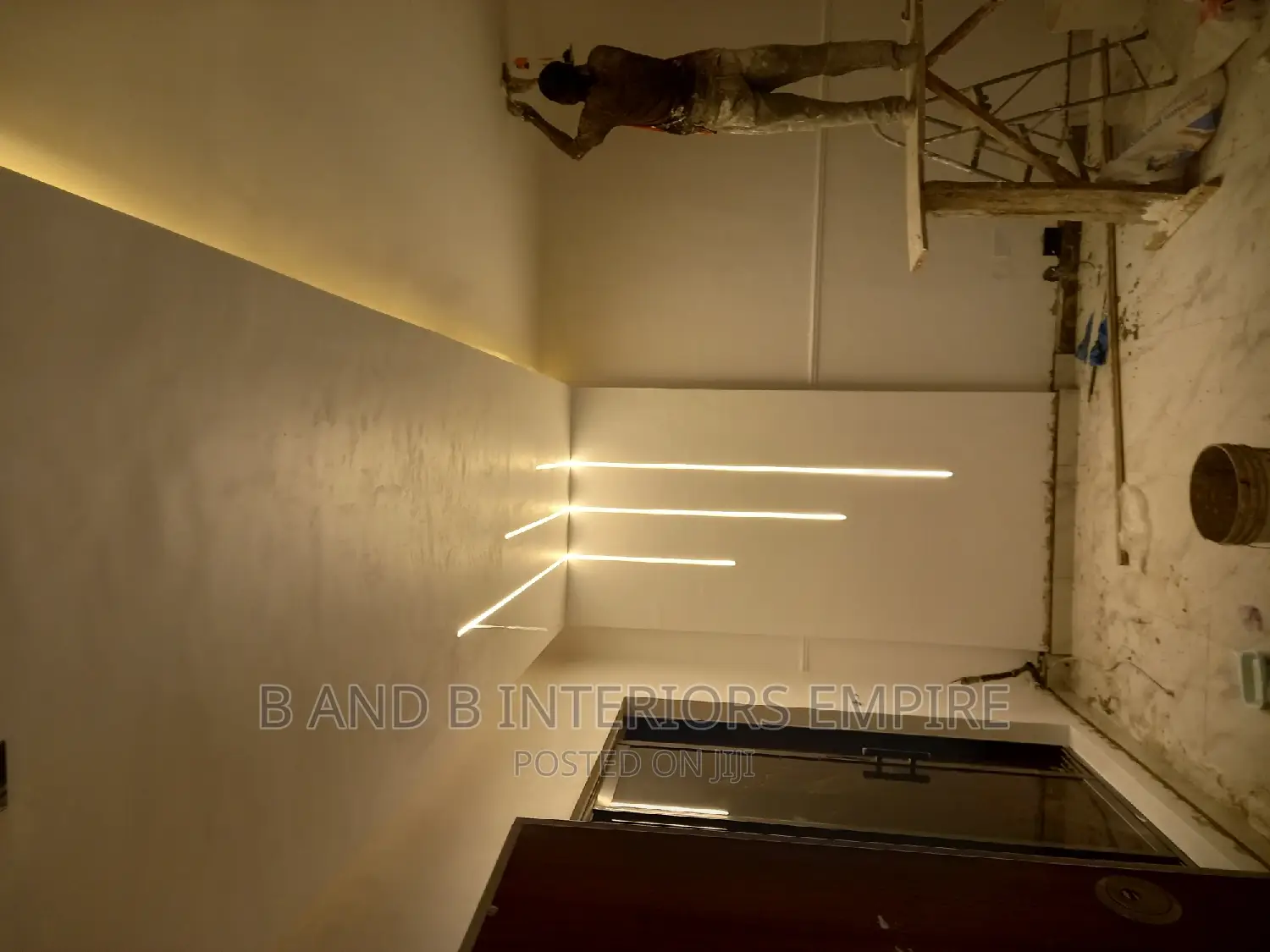 Wall Designed and Ceiling Design With Light