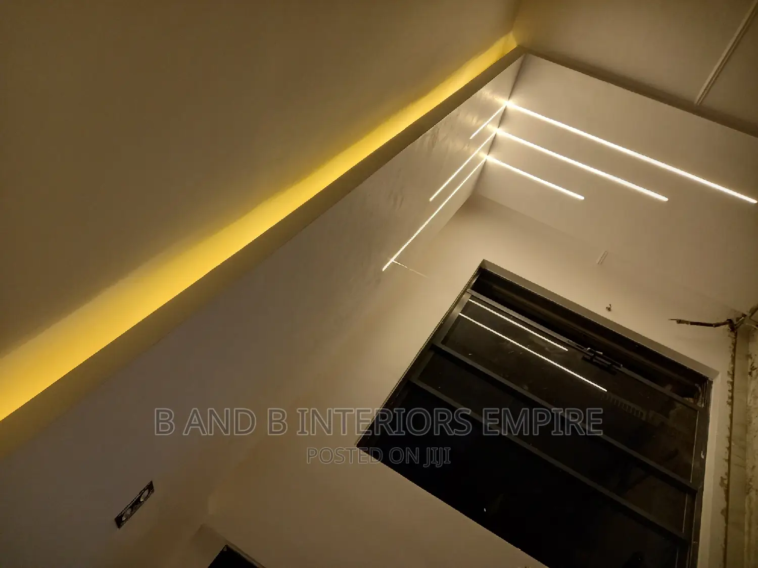Wall Designed and Ceiling Design With Light