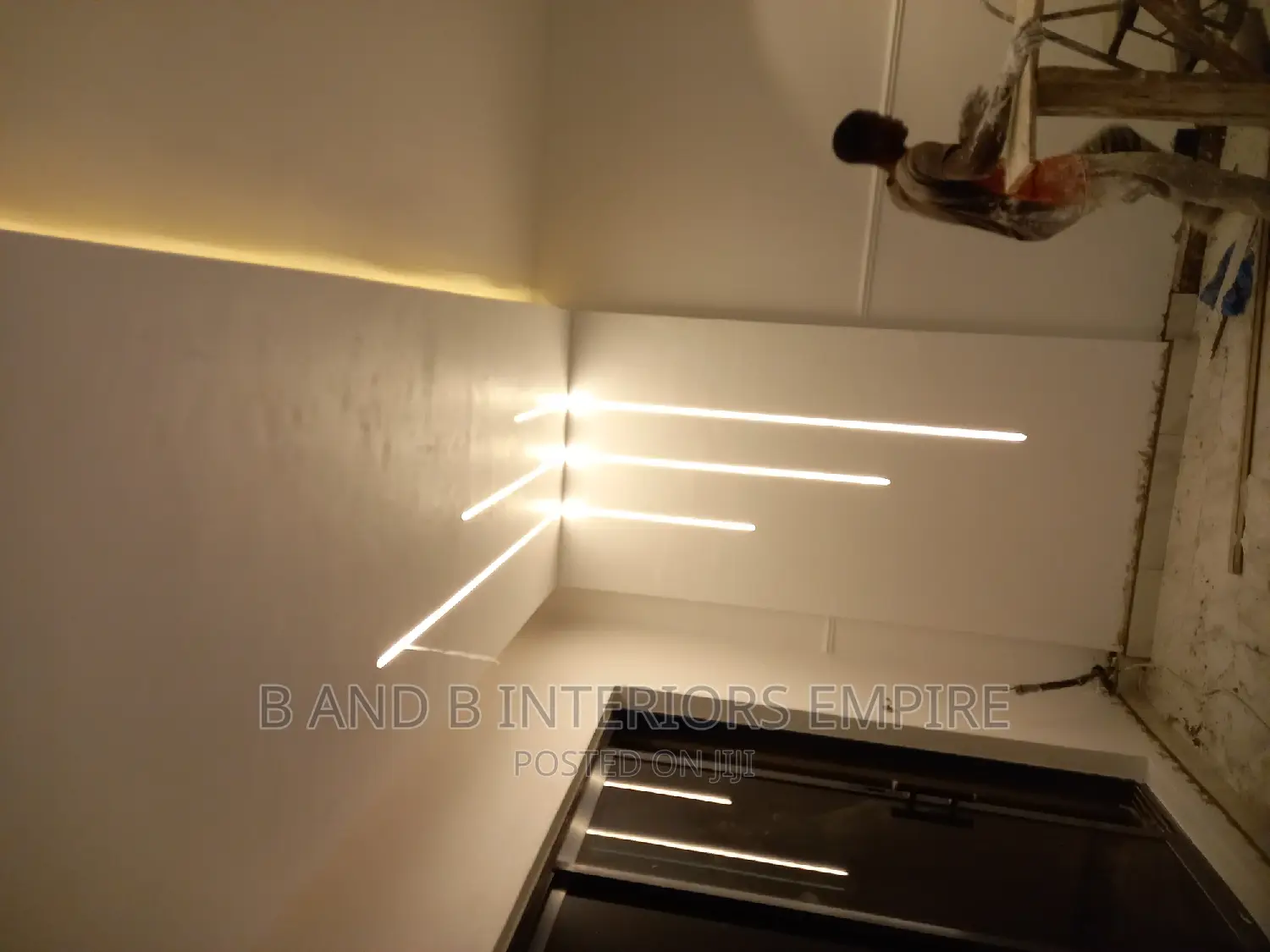 Wall Designed and Ceiling Design With Light