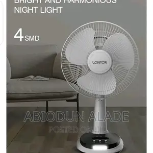 12 Inches Lontor Rechargeable Solar Fan