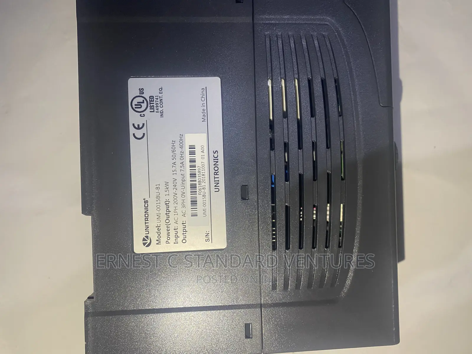 Unitronics VFD 1.5kw / 2ph Single Phase