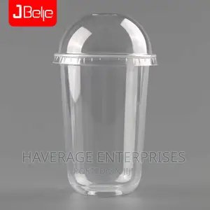 500ml U Shape Plastic Drinking Cup Disposable 300pcs 16oz