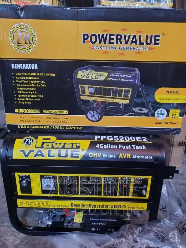 Brand New Power-Value 3.5kva Generator>>Key Start Generator