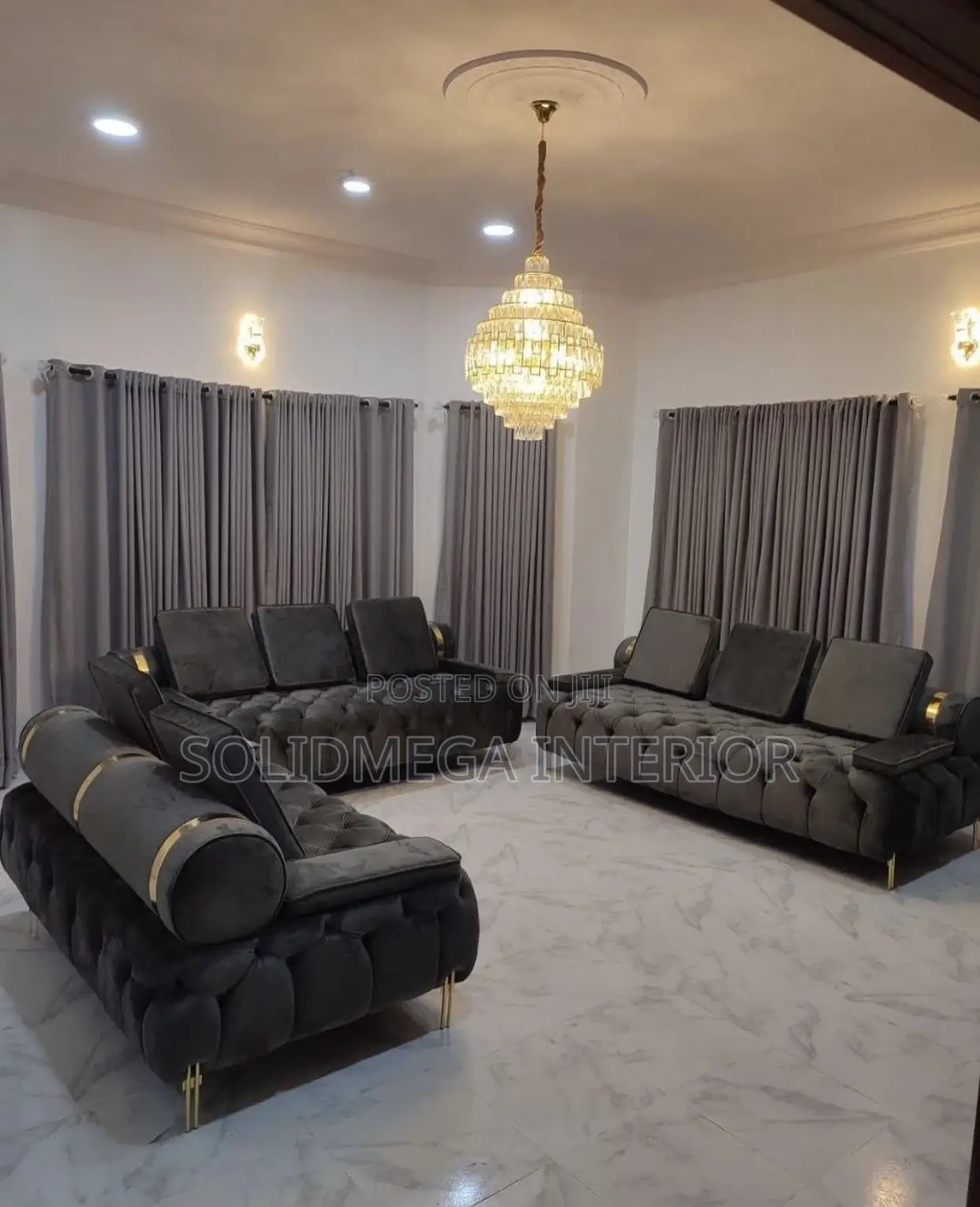 Solid Interior Set of Sofa