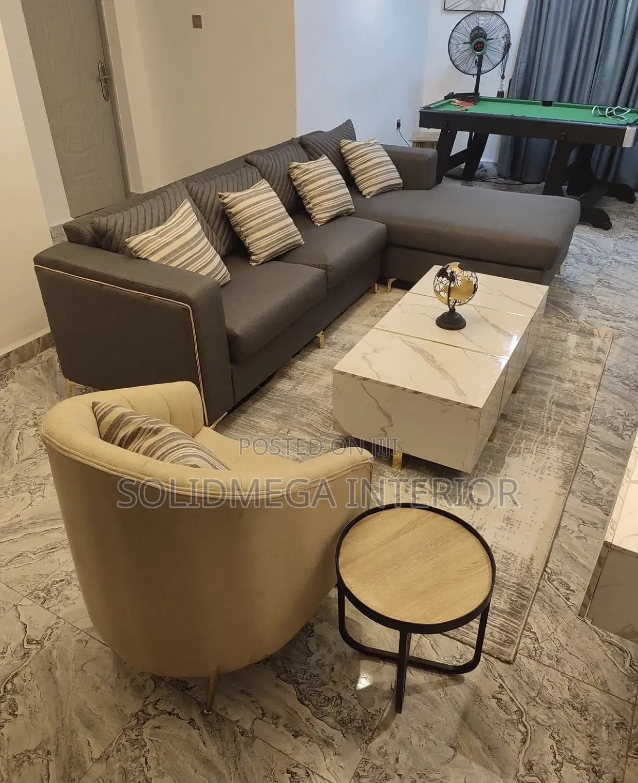Solid Interior L Sofa