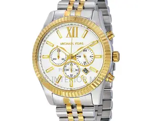 Michael Kors Lexington White Dial Two-Tone Men's Watch
