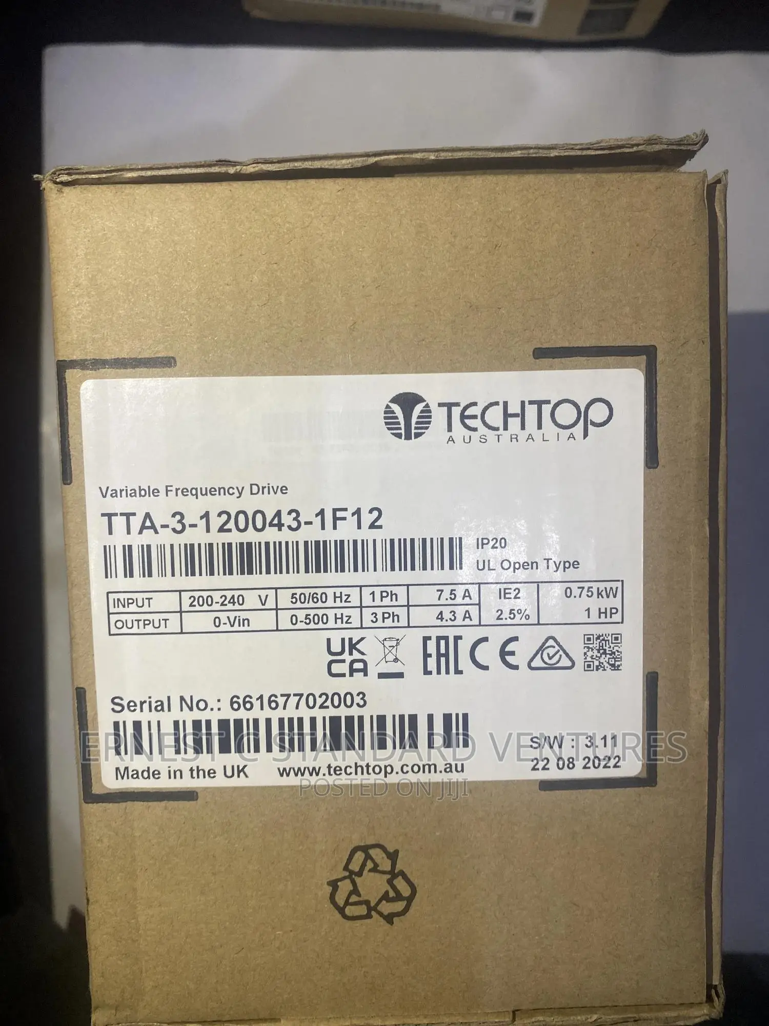 Techtop VFD 0.75kw / 1hp