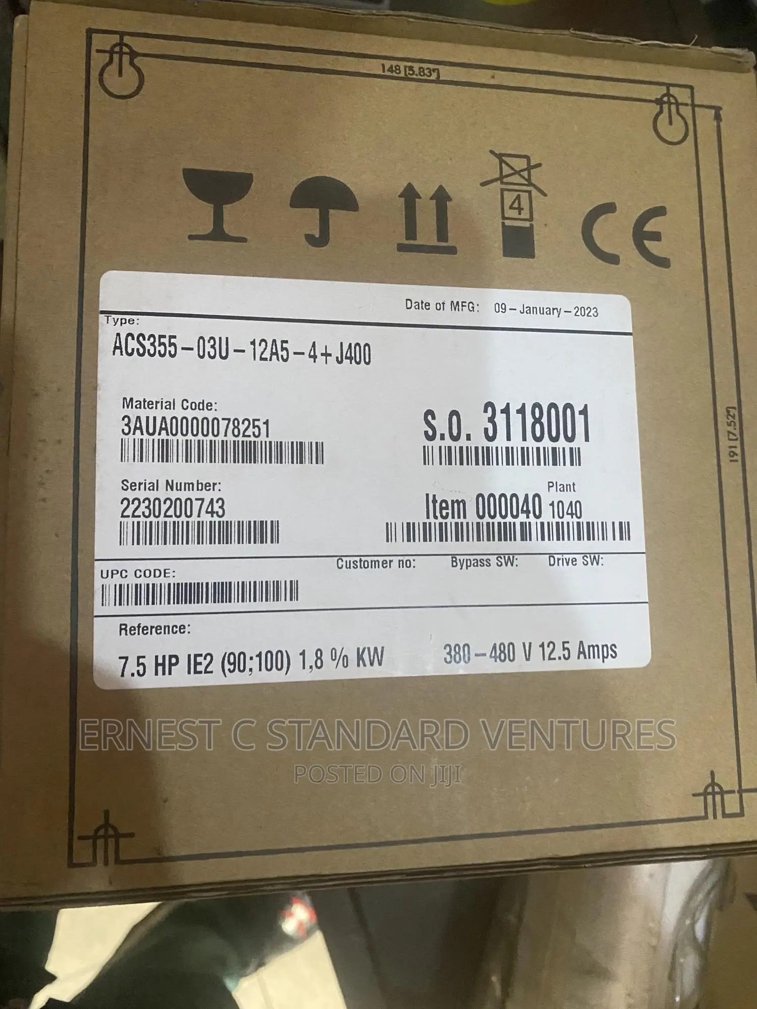 ABB Variable Frequency Drive 5.5kw 3f