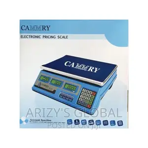 Camry 40kg Rechargeable Camry Digital Scale +Led Light-Blue