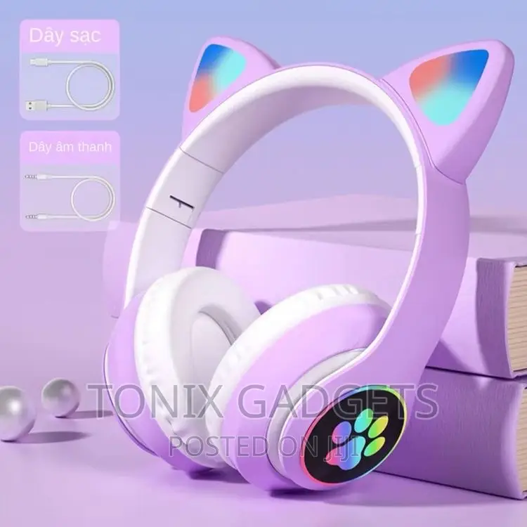 Glowing Wireless Cat Ear Headphones