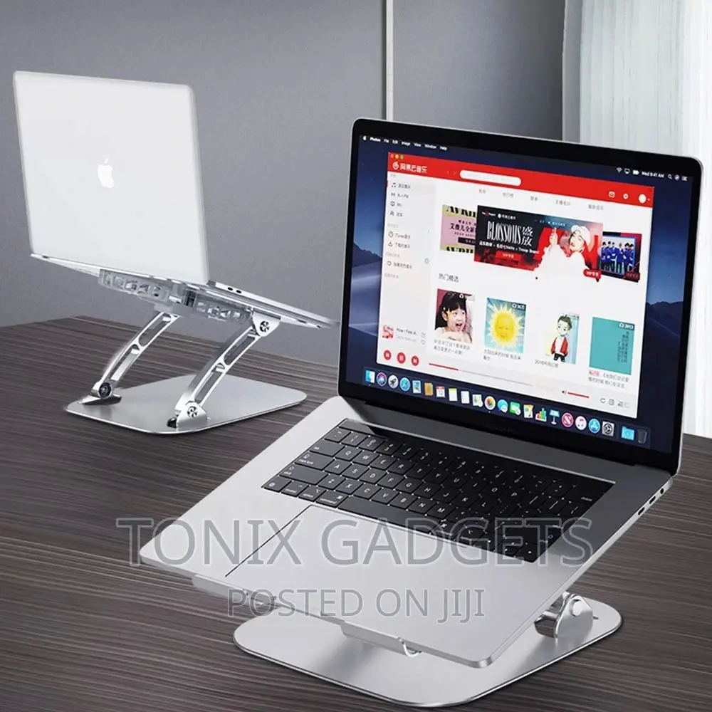 Adjustable Laptop Stand With USB Cooling Fan Heat-Vent