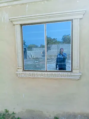 Transom Window With Blue Reflective