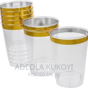 Transparent Plastic Champagne Cup- 50pcs