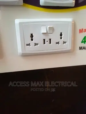 White Body 13amps Double Socket