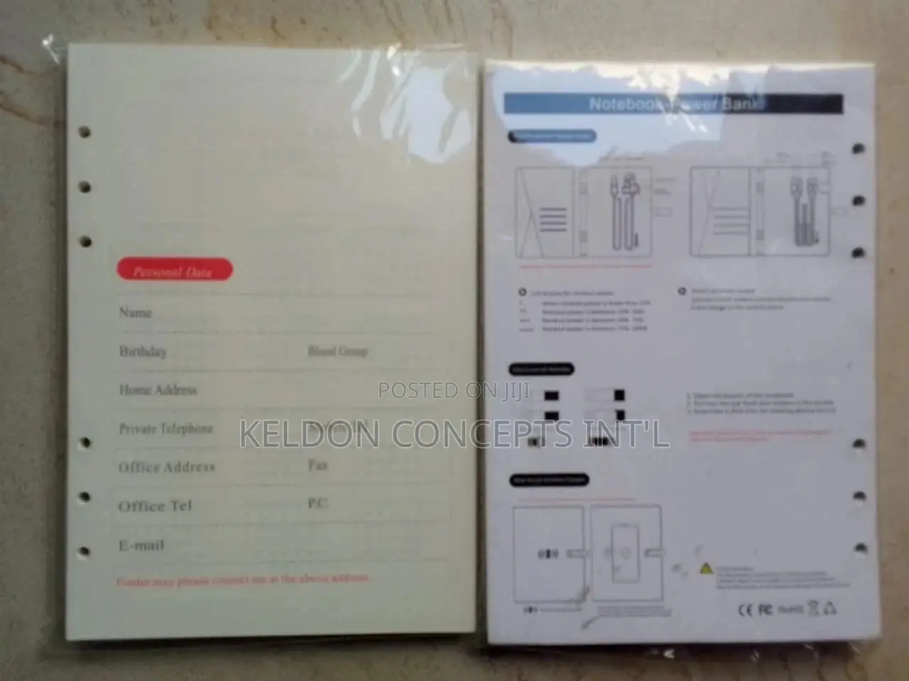 Powerbank Notepad Refill Notepad Pages Calendar.-20pcs