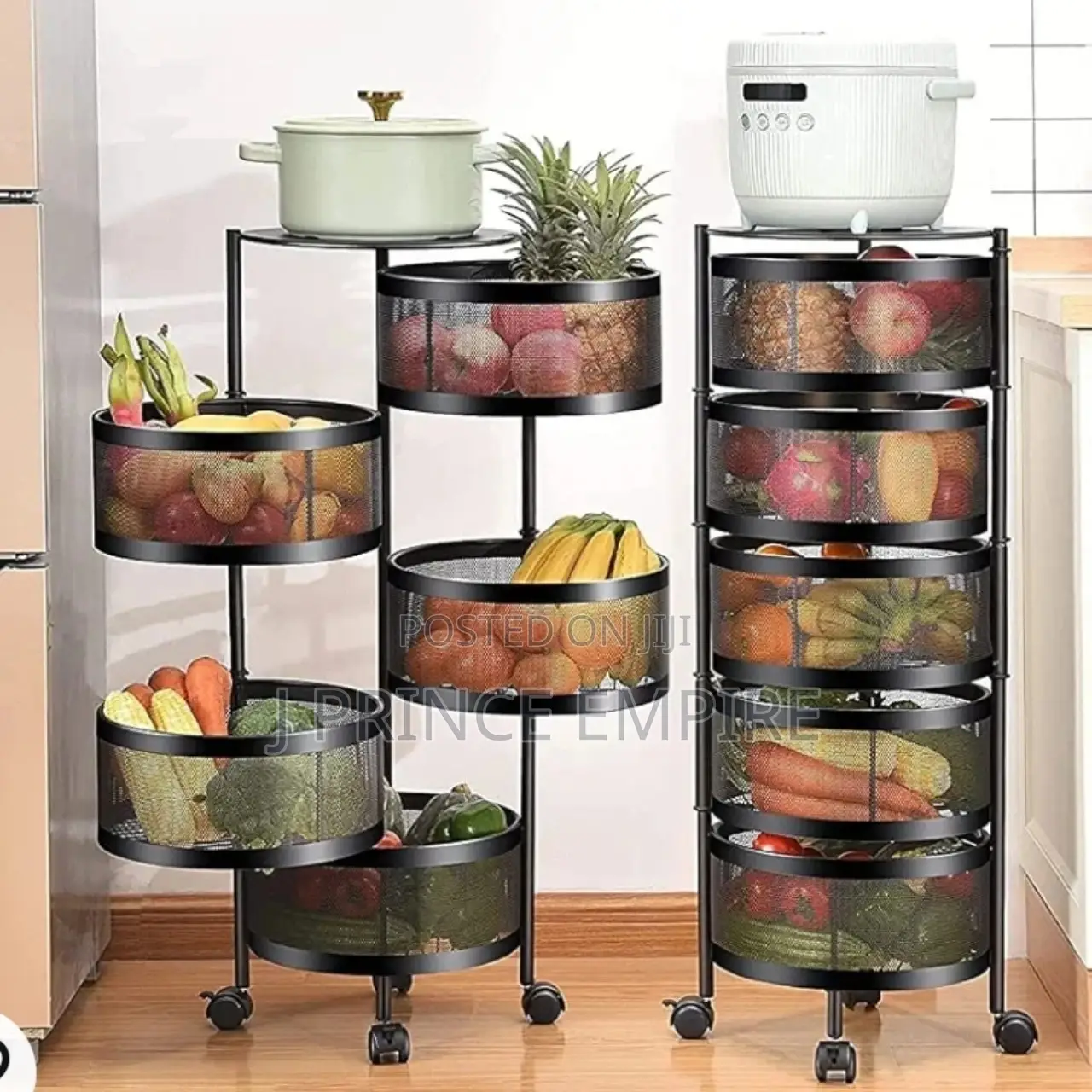 Kitchen Movable Trolleys Rotating Multi Layer Kitchen Shelf