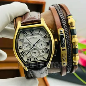 Photo - Cartier Chronograph Watch and Bracelet Set