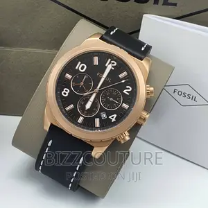 Original FOSSIL Leather Strap Watch Available in Store