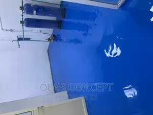 Glossy Blue Epoxy Flooring