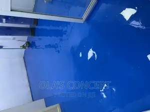 Glossy Blue Epoxy Flooring