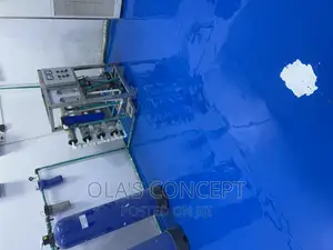 Glossy Blue Epoxy Flooring