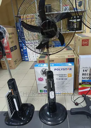 Polystar 18-Inch Rechargeable Standing Fan (Remote Control)