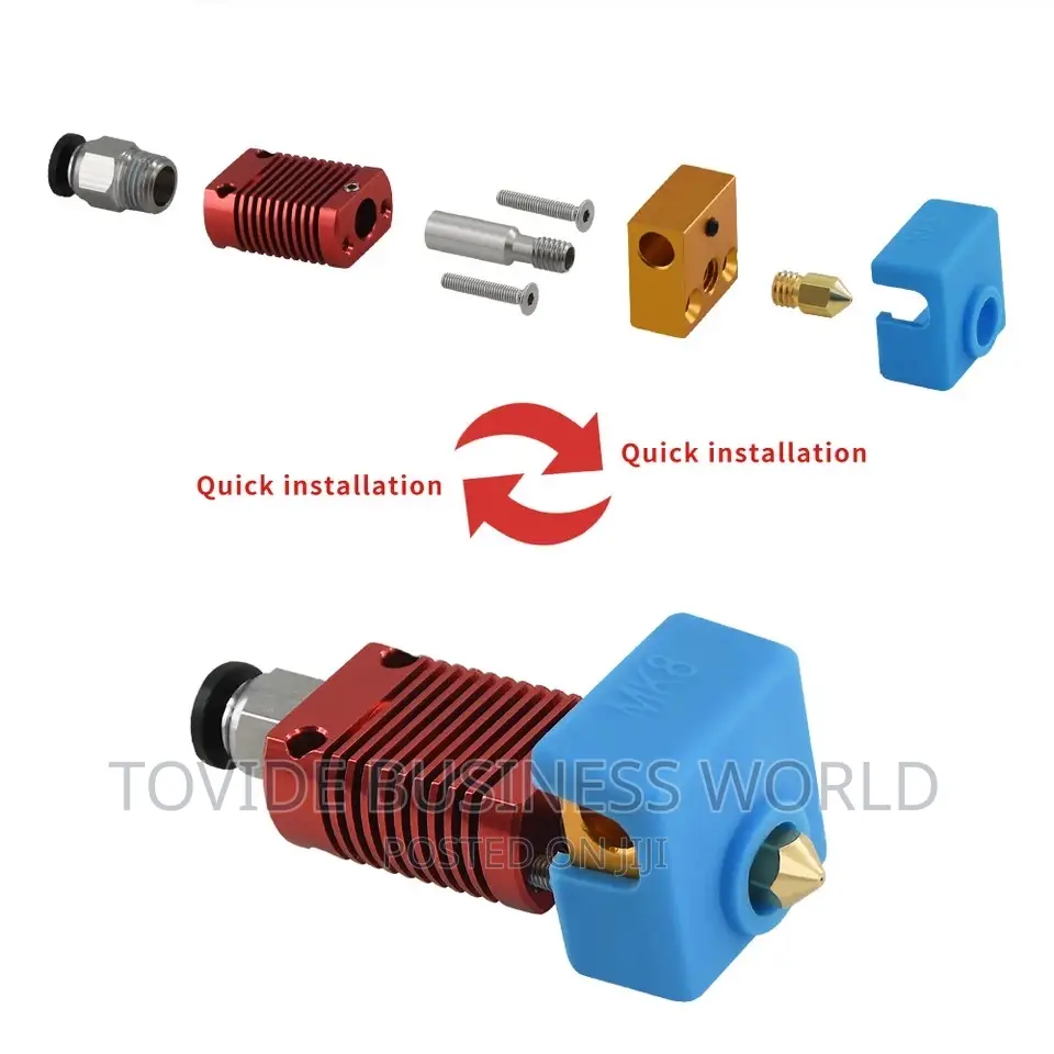 MK8 Nozzle Assembled Extruder Hot End Kit for 3D Printer
