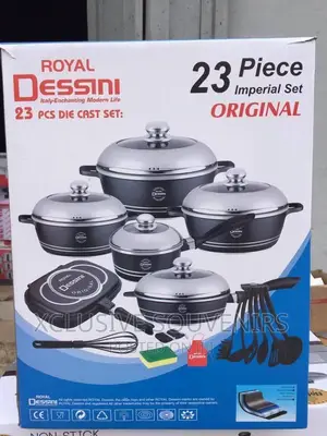 23pcs Desini Die-Cast Non-Stick Cookware Set With Spoon