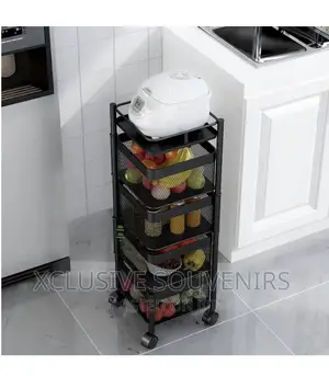 5tier Storage Basket With Wheels Pantry Vegetable Storage