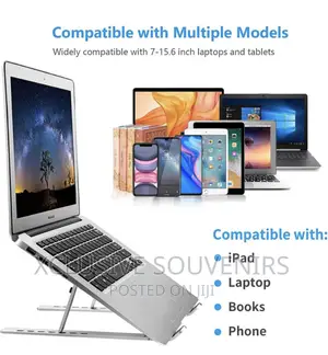 Adjustable Aluminum Foldable Laptop Stand With Pouch