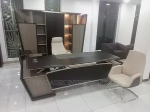 Supper Executive Table and Bookshelf