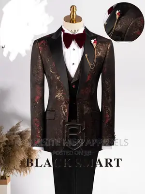 Italian Style Tuxedo Black-Smart Men's Suit