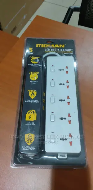 Original Firman 5way 3.0m/ 1.25mm Premium Extension Socket