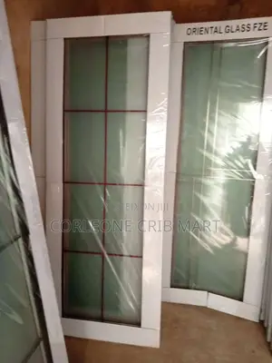 Glass Toilet Door Silver