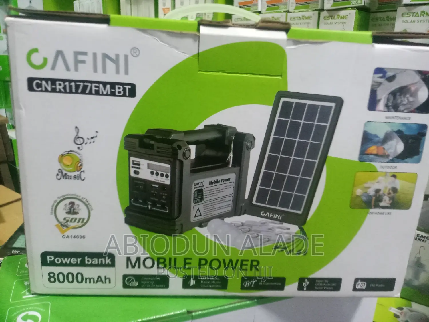 8000mah Cafini Multifunctional Solar Lighting System