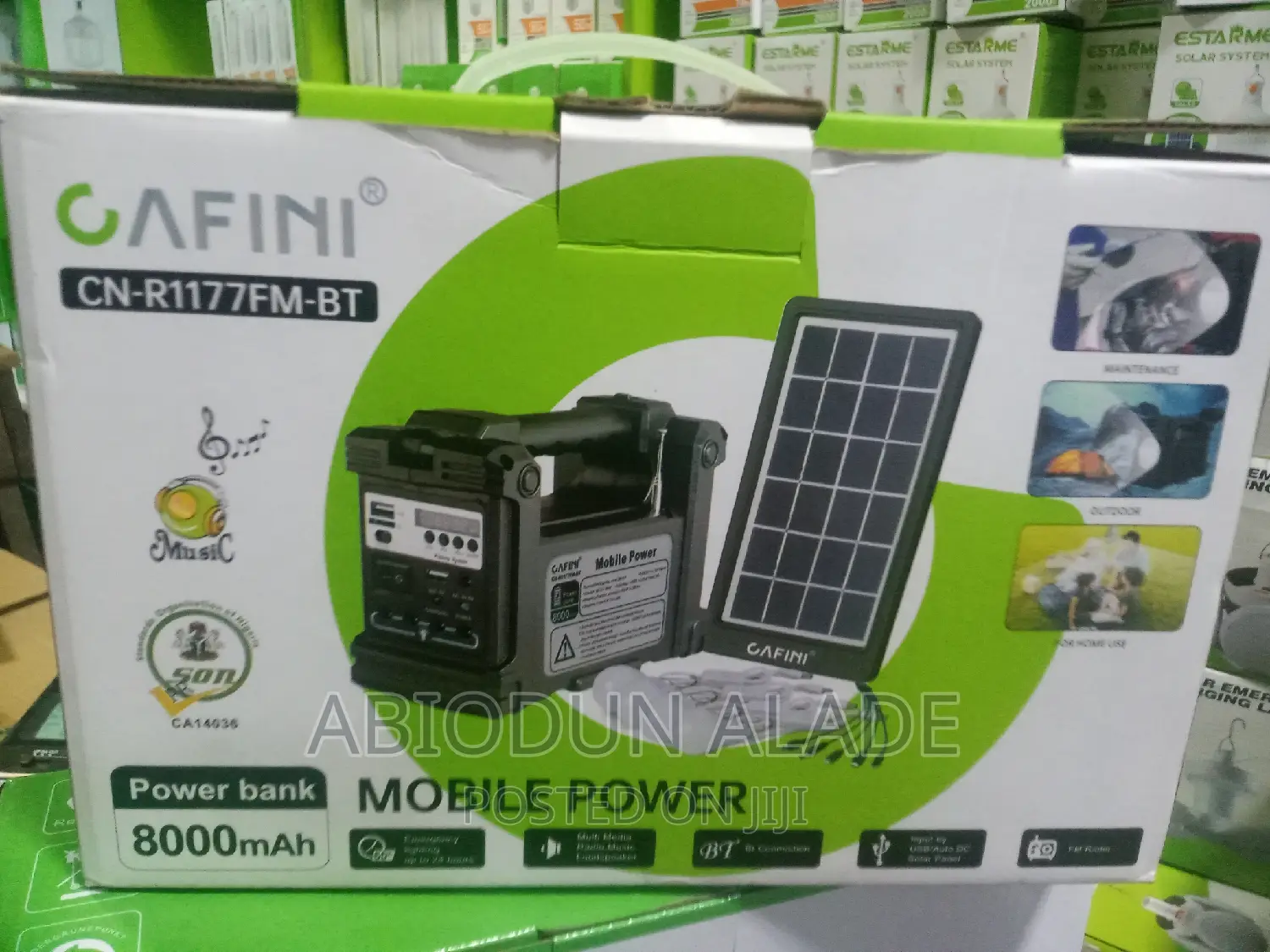 8000mah Cafini Multifunctional Solar Lighting System