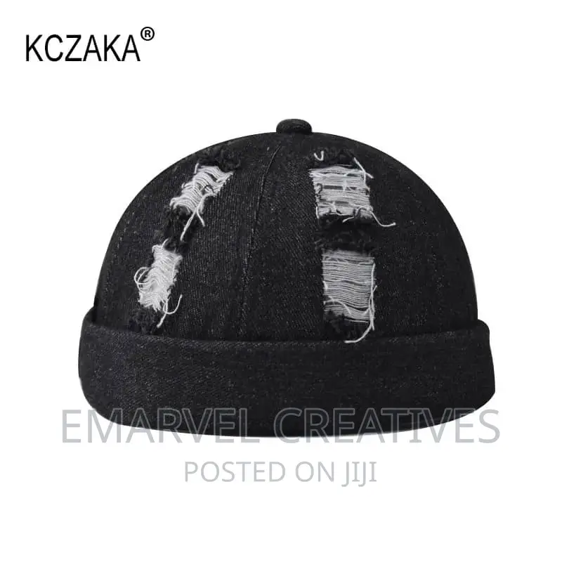 Denim Faceless Beanie/ Watermelon Cap