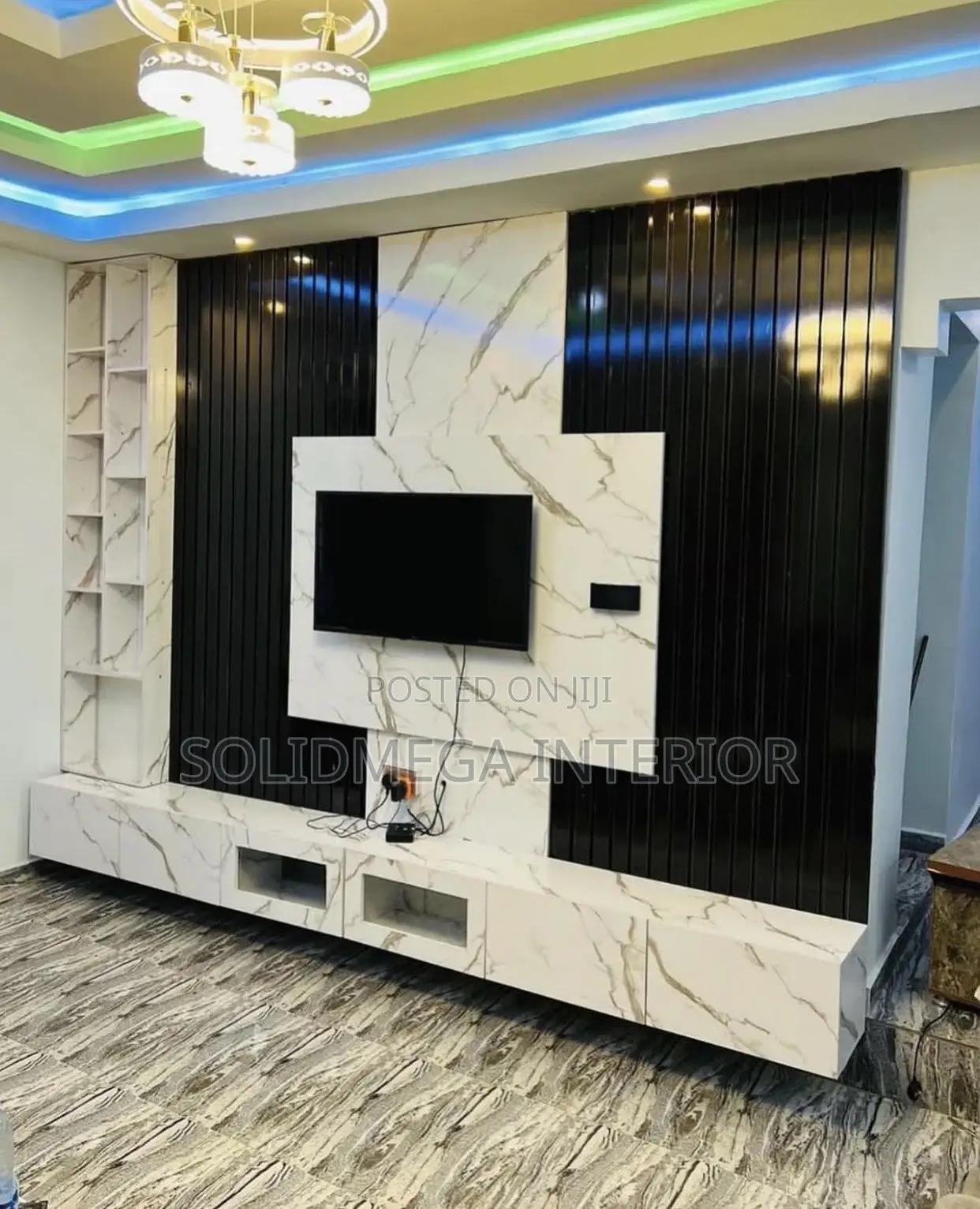 Solid Interior Wall Tv Stand
