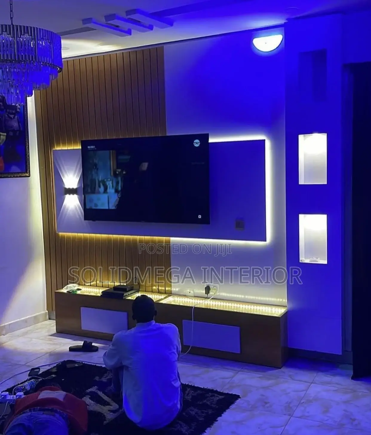Solid Interior Wall Tv Stand