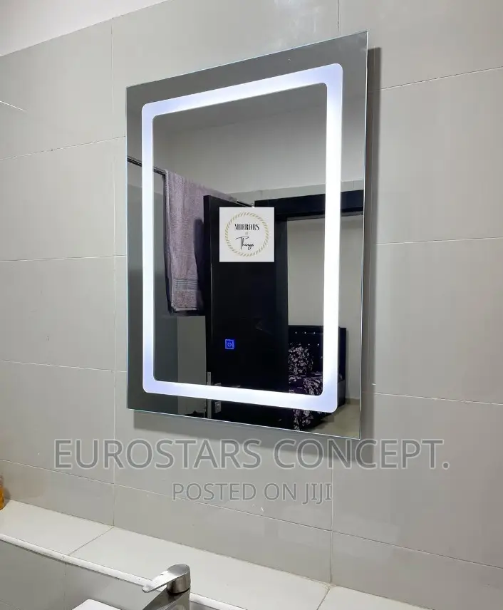 Square LED Mirror With Lights