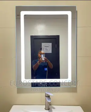 Square LED Mirror With Lights