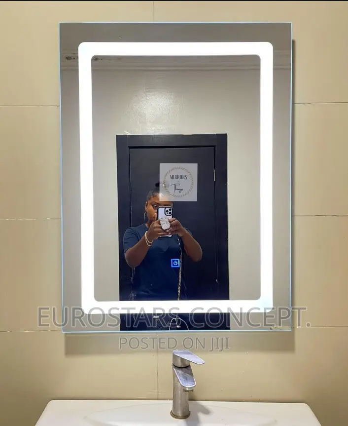 Square LED Mirror With Lights